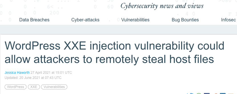 Security article headline