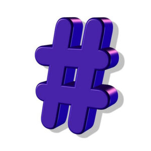purple hashtag