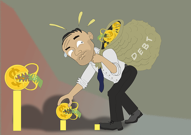 drowning in debt