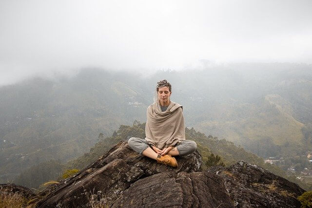 lady who like to meditate
