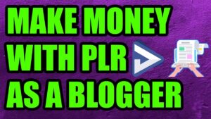 Make Money With PLR as a Blogger