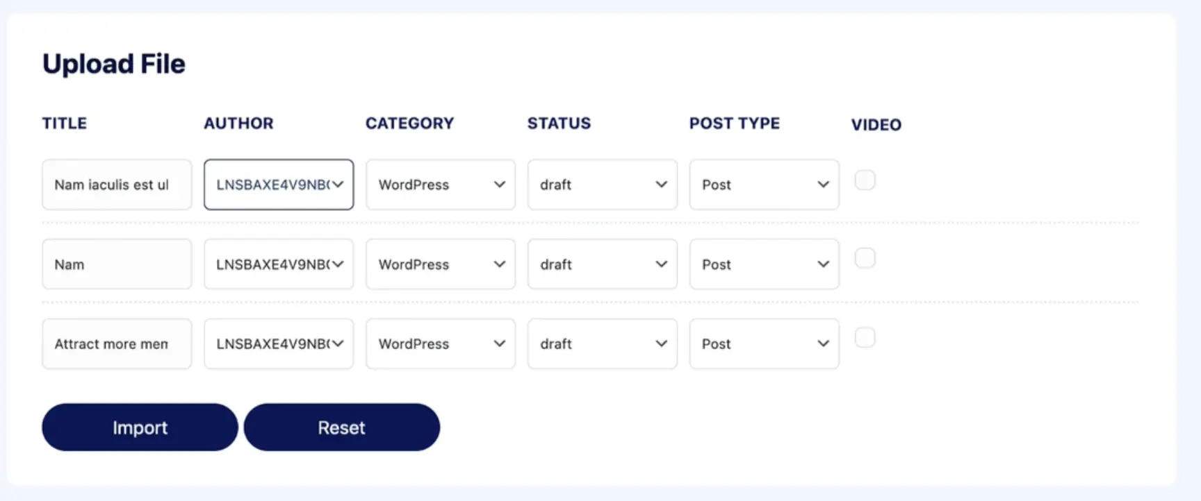 Sonic Submitter dashboard