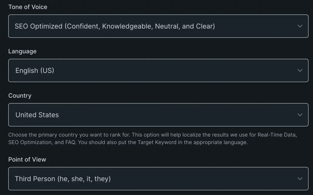 Tone of voice in Koala AI review